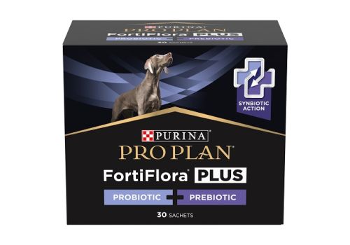 Fortiflora Cane Plus mangime complementare probiotico per favorire il benessere intestinale e digestivo 30 bustine