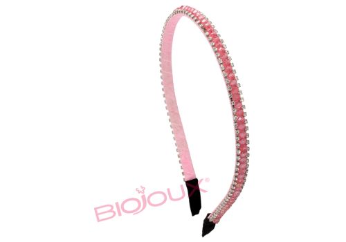 Biojoux cerchietto kids sottile colore rosa crystals