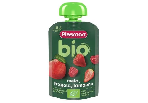Plasmon Bio Pouches mela fragola lampone 100 grammi