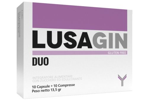 Lusagin Duo integratore per il benessere delle vie urinarie e il supporto immunitario 10 capsule + 10 compresse