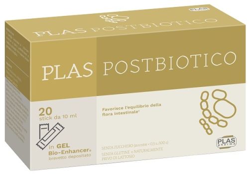 Plas Postbiotico integratore per l'equilibrio della flora batterica intestinale 20 stick pack