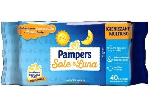 Pampers wipes sole e luna salviette igienizzanti multiuso 40 pezzi