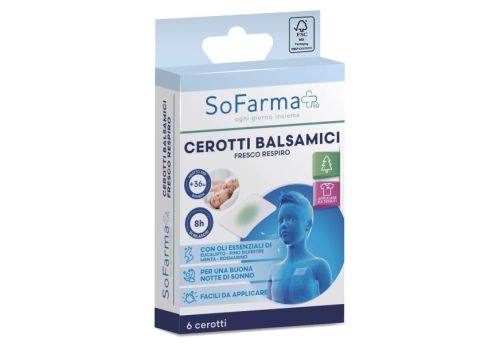 Sofarma+ cerotti balsamici fresco respiro 6 pezzi