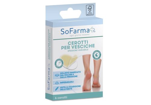 Sofarma+ cerotti per vesciche ovali 6 pezzi 