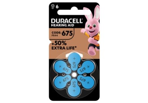 Duracell EasyTab 675 blu pile per apparecchi acustici 6 pezzi