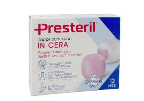 Presteril tappi auricolari in cera 12 pezzi