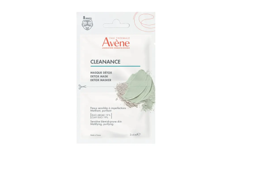 Avène Cleanance maschera detox purificante viso per pelli sensibili 2 x 6ml