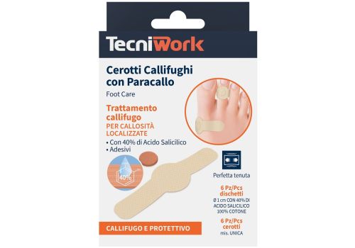 Tecniwork cerotti callifughi con paracallo 6 dischetti + 6 cerotti