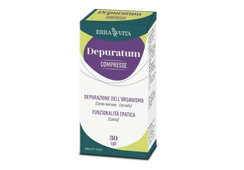 Depuratum integratore per la depurazione dell'organismo e la funzionalità epatica 30 compresse