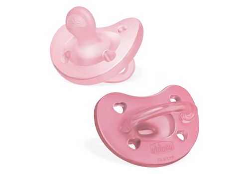 Chicco gommotto rosa in silicone 6-16m 2 pezzi