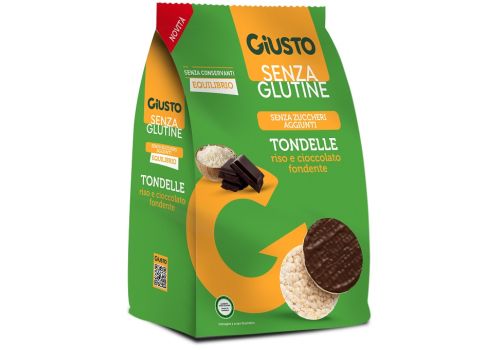 Giusto senza glutine tondelle riso e cioccolato fondente 60 grammi