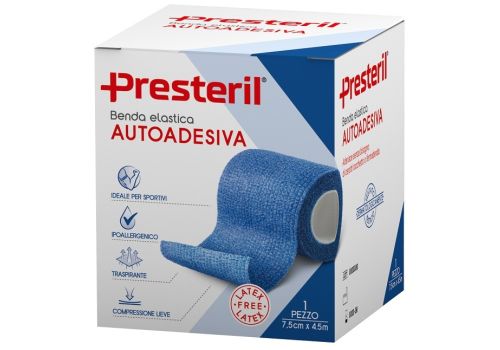 Presteril benda elastica autoadesiva 7,5cm x 4,5m blu 1 pezzo