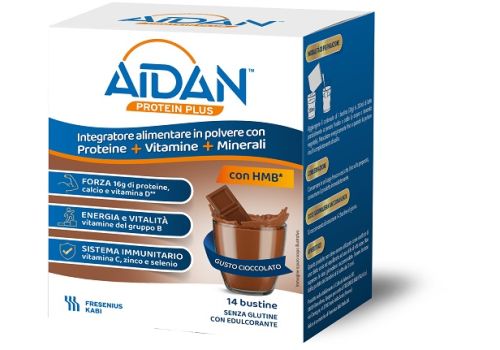 Aidan protein plus integratore in polvere di proteine vitamine e minerali gusto cioccolato 14 bustine
