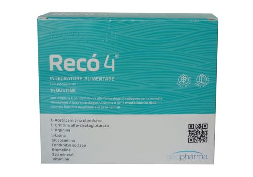 Recò 4 integratore per la funzione muscolare e ossea 14 bustine