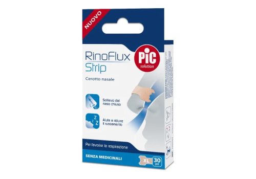 Rinoflux Strip cerotto nasale per naso chiuso e russamento misura xl 30 pezzi