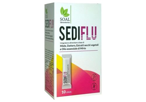 Sediflu integratore per il benessere delle vie aeree 10 stick