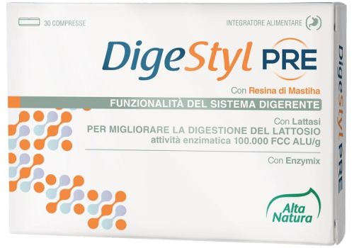 Digestyl Pre integratore per la funzionalità del sistema digerente e per la digestione del lattosio 30 compresse