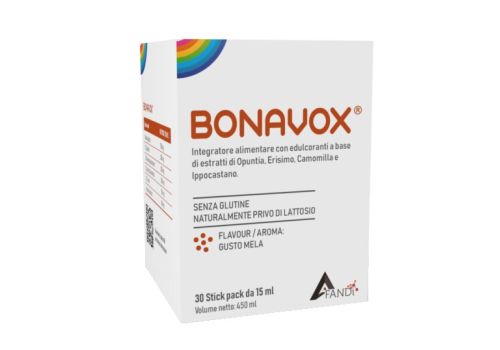 Bonavox integratore per il benessere della voce e delle mucose 30 stick pack da 15ml