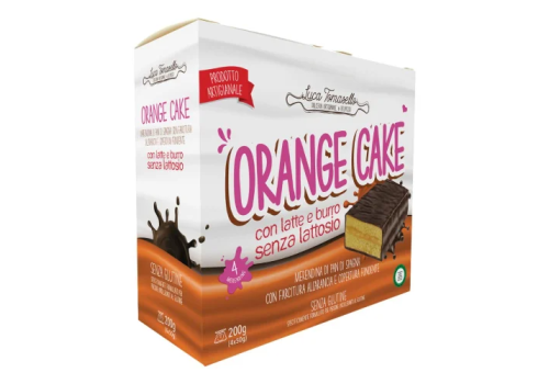 Tomasello orange cake merendina arancia con copertura fondente senza glutine 180 grammi