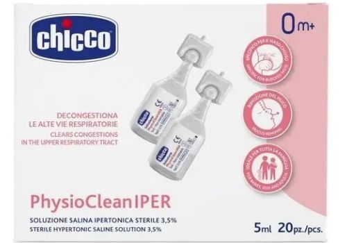 Physioclean Ipertonica soluzione per lavaggi nasali 20 fiale x 5ml