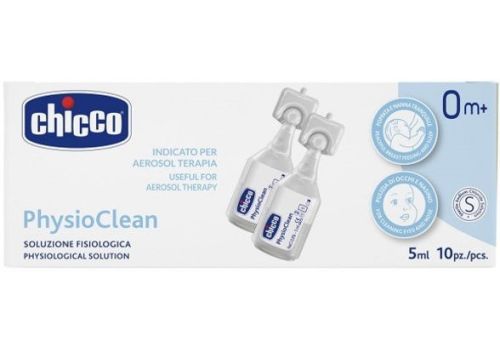 Chicco Physioclean soluzione fisiologica per aerosolterapia e lavaggi nasali 10 fiale da 5ml
