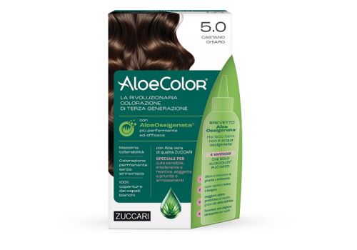 Zuccari Aloecolor tintura per capelli 5.0 castano chiaro 140ml