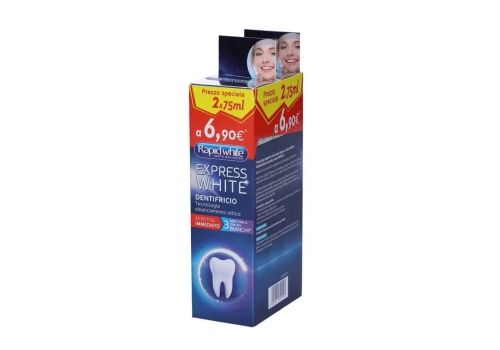 Rapid White Express White dentifricio con tecnologia sbiancamento ottico bipack 2 x 75ml