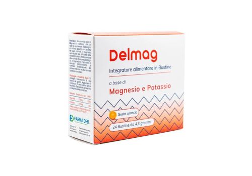 Delmag integratore di magnesio e potassio per ridurre la stanchezza e favorire la funzione muscolare 24 bustine
