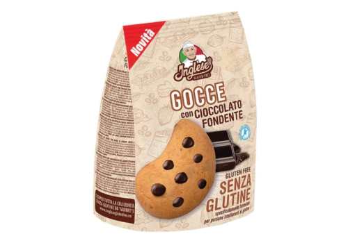 Inglese gocce al cioccolato fondente biscotti senza glutine 200 grammi