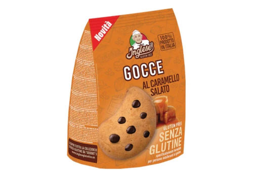 Inglese gocce al caramello salato biscotti senza glutine 200 grammi