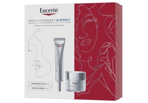 Eucerin Hyaluron-Filler+ 3x effect cofanetto contorno occhi con spf 15 15ml + crema giorno spf 30 20ml