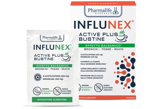 Influnex Active Plus integratore per il benessere delle vie respiratorie 14 bustine
