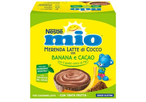 Mio merenda latte di cocco con banana e cacao 4 x 90 grammi