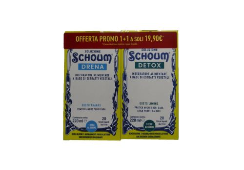 Soluzione Schoum Drena e Detox bipack 2 x 20 stick 11ml