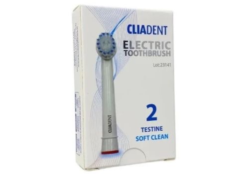 Cliadent Electric Toothbrush testine di ricambio soft clean 2 pezzi