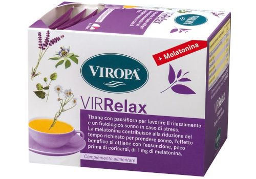 Viropa Vir Relax integratore per favorire il rilassamento e il sonno tisana 15 filtri