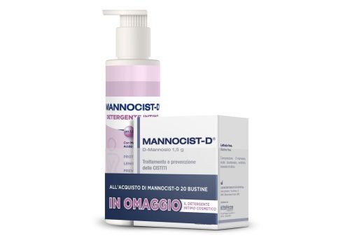 Mannocist-d dispositivo medico per il trattamento di cistiti 20 bustine + omaggio mannocist-d detergente intimo 300ml