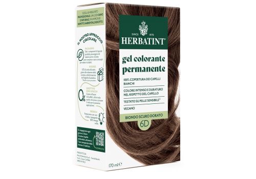 Herbatint gel colorante permanente 6D colore biondo scuro dorato 170ml