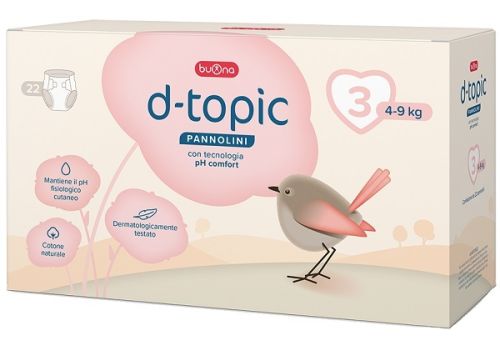 D-topic pannolini per bambini taglia 3 4-9kg 22 pezzi