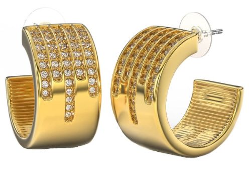 Biojoux eldwyn orecchini in acciaio medicale gold plated