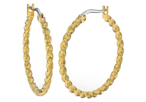 Biojoux eldara orecchini in acciaio medicale gold plated