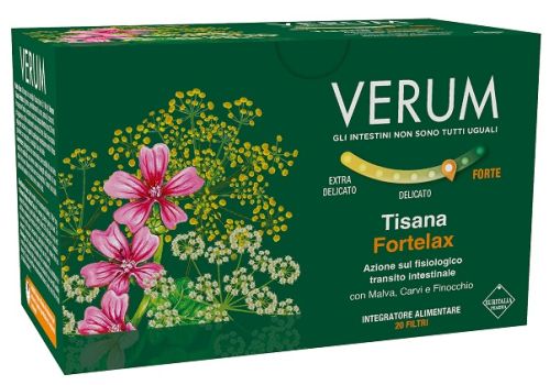 Verum tisana fortelax integratore per il transito intestinale 20 filtri 