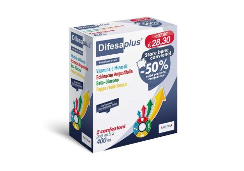 Difesa Plus integratore per il sistema immunitario soluzione orale bipack 2 x 200ml
