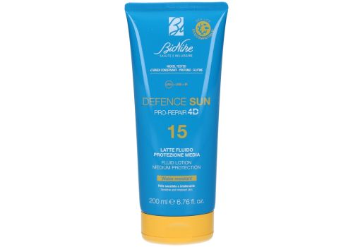 Bionike defence sun pro repair 4d spf 15 latte solare fluido protezione media 200ml