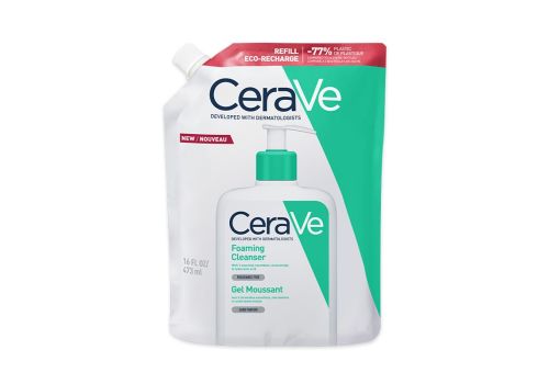 CeraVe Schiuma Detergente Viso Pelle Grassa Seboregolatrice ricarica ecologica 473ml