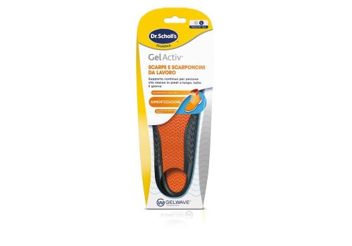 Scholl Gel Activ solette comfort per scarpe e scarponcini da lavoro taglia l - 40/46,5