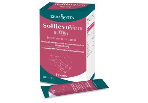 Erbavita Sollievoven integratore per il benessere delle gambe e il microcircolo 14 bustine
