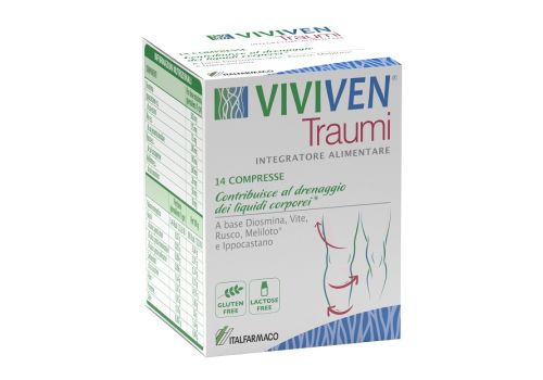 Viviven Traumi integratore per il microcircolo e il drenaggio dei liquidi corporei 14 compresse