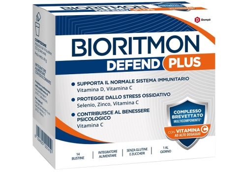 Bioritmon Defend Plus integratore per il sistema immunitario e il benessere psicologico 14 bustine