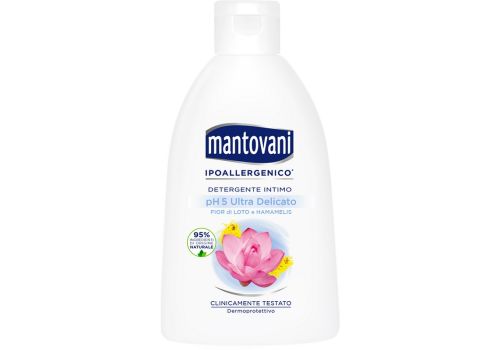 Mantovani igiene intima ph 5 detergente ultra delicato con estratti di fior di loto e hamamelis 250ml